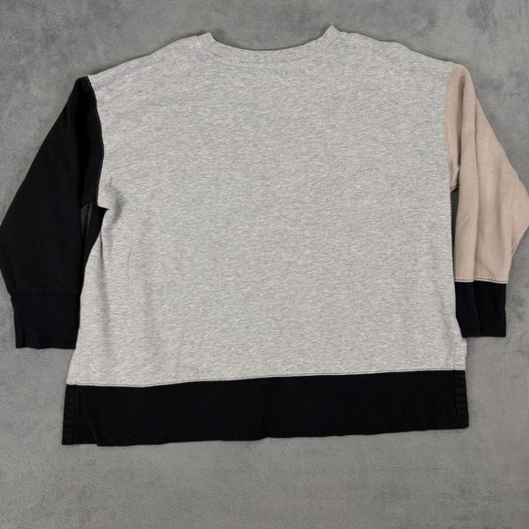 Maurices Sweater Womens 2X Gray Pink Color Block Long Sleeve Pullover Stretch - Picture 2 of 8